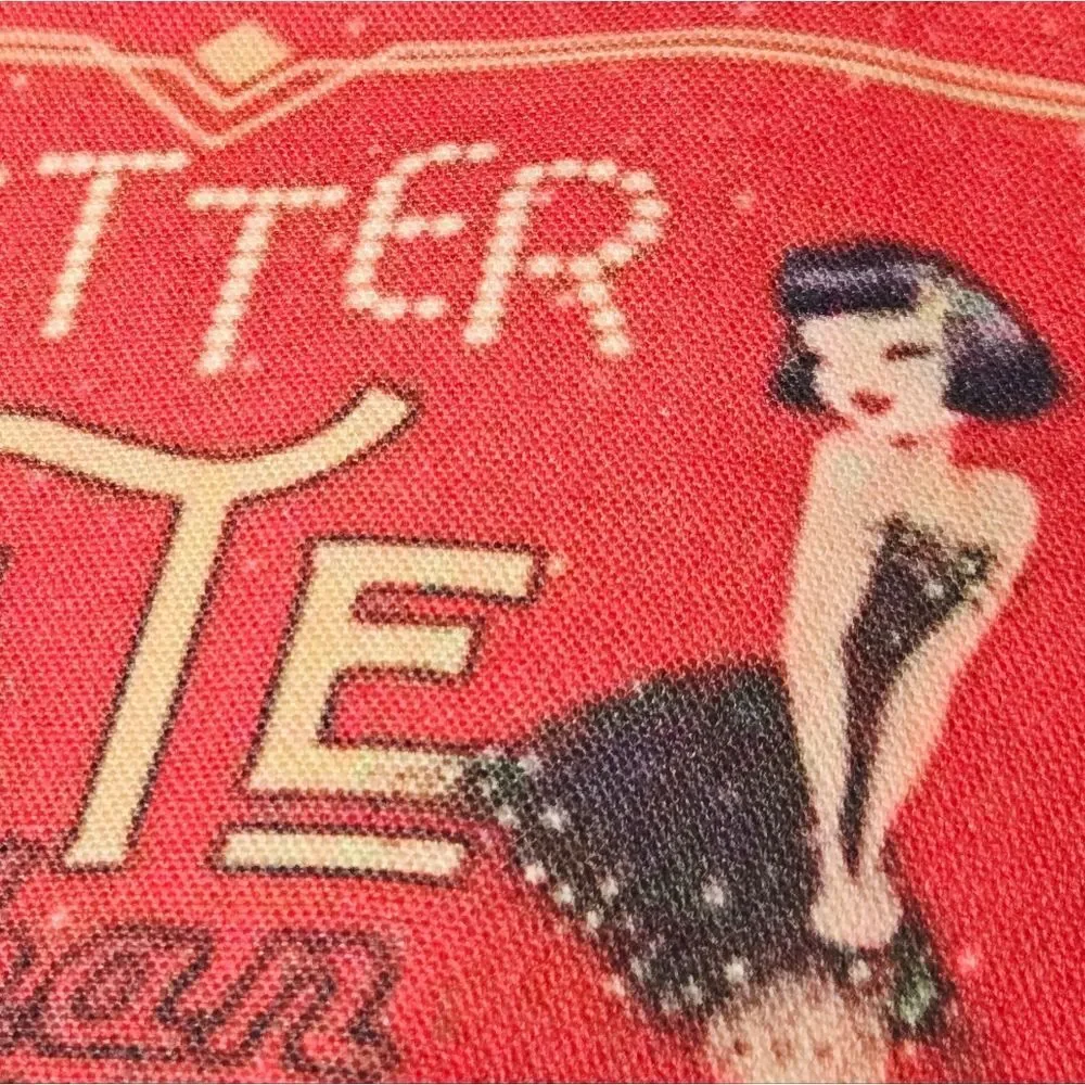“Better Late Than Ugly” Makeup Bag Red Flapper Girls Retro Funny Zipper Pouch